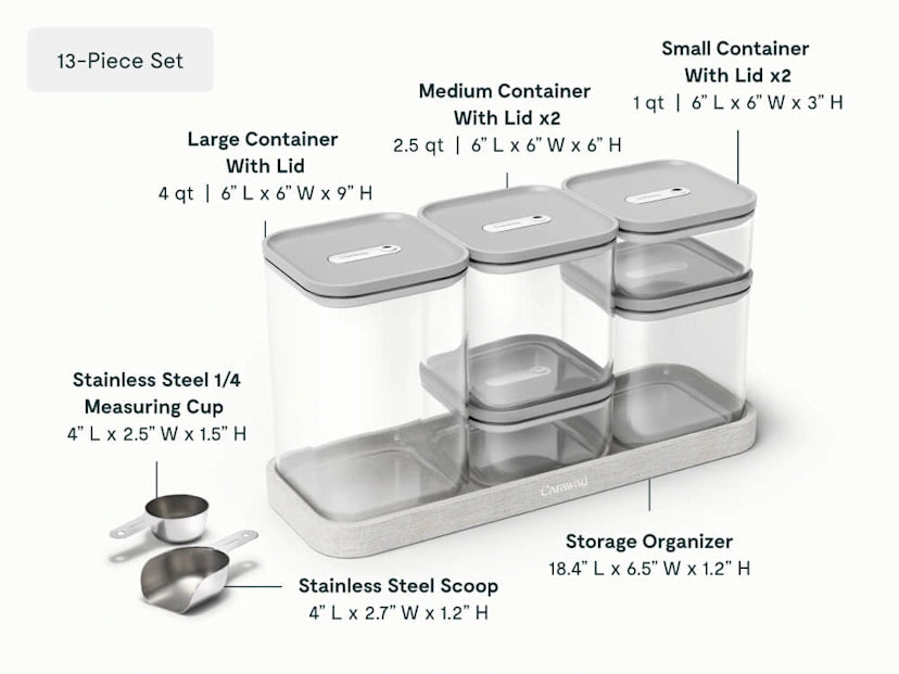13-Piece Airtight Pantry Storage