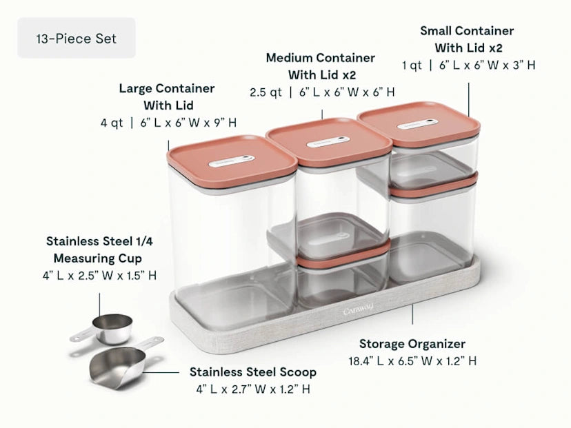 13-Piece Airtight Pantry Storage
